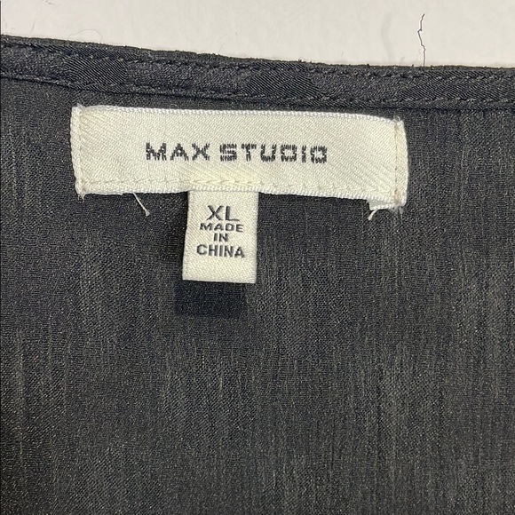 Max Studio Black Polka Dot Peplum Blouse - Picture 3 of 8